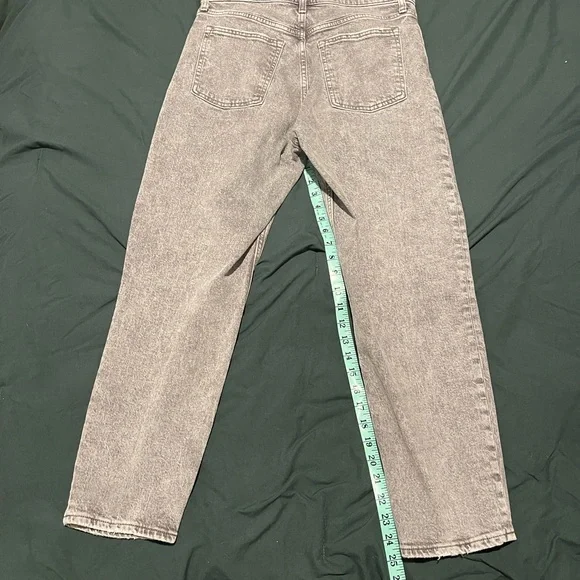 Abercrombie & Fitch Women's Black and Gray Straight Leg Jeans - Picture 4 of 6